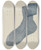 Triptych art skateboard deck of Alice Stearns Shaker Mans Sock by Alice Stearns