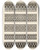 Triptych art skateboard deck of George Ashdown Audsley Outlines Of Ornament In The Leading Styles Pl09 by George Ashdown Audsley (1838-1925)
