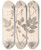Triptych art skateboard deck of Louis Antoine Cusin Herbier De La Flore Franaise Pl0139 by Louis Antoine Cusin (1824-1901)