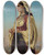 Triptych art skateboard deck of Mile Vernetlecomte A Greek Beauty by mile Vernet-Lecomte (1821-1900)