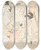 Triptych art skateboard deck of Kitagawa Utamaro Woodblock Printer Distributing New Prints by Kitagawa Utamaro (1753-1806)