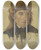 Triptych art skateboard deck of Jakob Becker Farmer With A Fur Cap_2 by Jakob Becker (1810-1872)