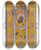Triptych art skateboard deck of Fedor Grigoryevich Solntsev Chudotvornyi Obraz Vladimirskoi Bozhiei Materi Khromolitografiia F Dregera by Fedor Grigoryevich Solntsev (1801-1892)