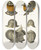 Triptych art skateboard deck of Fedor Grigoryevich Solntsev Shlemy Litovskie I Livonskie by Fedor Grigoryevich Solntsev (1801-1892)