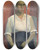 Triptych art skateboard deck of Franz Marent Portrait Of A Lady In A White Blouse by Franz Marent (1895-1918)