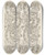 Triptych art skateboard deck of George Ashdown Audsley Outlines Of Ornament In The Leading Styles Pl35 by George Ashdown Audsley (1838-1925)