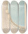 Triptych art skateboard deck of Julesedmondcharles Lachaise Perspectival Study For One Quadrant Of A Ceiling Design Including A Trompe Loeil Balustrade by Jules-Edmond-Charles Lachaise (1897)