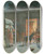 Triptych art skateboard deck of Carl Nebel Saalburg Auf Wache On Guard by Carl Nebel (1805-1855)