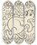Triptych art skateboard deck of Josef Apek I Had A Dog And A Cat Pl 11 by Josef apek (1887-1945)