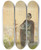 Triptych art skateboard deck of Kazimierz Stabrowski Prayer At The Battle Field by Kazimierz Stabrowski (1869-1929)