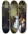 Triptych art skateboard deck of Joaqun Domnguez Bcquer Indoor Dance by Joaquin Dominguez Becquer (1819-1879)