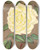 Triptych art skateboard deck of Charles Antoine Lemaire Rose Th Isabelle Sprunt by Charles Antoine Lemaire (1800-1871)