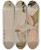Triptych art skateboard deck of Kitagawa Utamaro The Courtesan Karauta Of Chojiya Reading A Book From The Series Six Authors Of The Green Houses by Kitagawa Utamaro (1753-1806)
