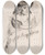 Triptych art skateboard deck of Mary Cassatt Margot Resting Arms On Back Of Armchair_1 by Mary Cassatt (1844-1926)