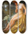Triptych art skateboard deck of Rudolf Fuchs The Frog King by Rudolf Fuchs (1868-1918)