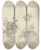Triptych art skateboard deck of Jacob De Wit Bacchus And Ceres by Jacob de Wit (1695-1754)