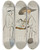 Triptych art skateboard deck of Georges Goursat Sem La Baronne Henri De Rothschild Et Mathilde Say See by Georges Goursat (Sem) (1863-1934)