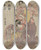 Triptych art skateboard deck of Toyokuni Utagawa Arashi Hinasuke No Minamoto No Raik To Iwai Kumesabur No Yosoihime by Toyokuni Utagawa (1769-1825)