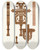 Triptych art skateboard deck of Fedor Grigoryevich Solntsev Starinnye Dereviannye Kresty by Fedor Grigoryevich Solntsev (1801-1892)