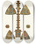 Triptych art skateboard deck of Fedor Grigoryevich Solntsev Derzhava Monomakhova Izobrazhenie 2 by Fedor Grigoryevich Solntsev (1801-1892)