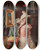 Triptych art skateboard deck of Luis Lvarez Catal An Astute Buyer by Luis lvarez Catal (1836-1901)