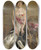 Triptych art skateboard deck of Giovanni Boldini Portrait Of Lady Michelham by Giovanni Boldini (1842-1931)