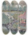 Triptych art skateboard deck of Joseph Pennell Band Concert by Joseph Pennell (1857-1926)