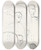 Triptych art skateboard deck of Leo Gestel Schetsblad Met Studies Voor Een Omhelsing Kus by Leo Gestel (1881-1941)
