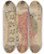 Triptych art skateboard deck of Kitagawa Utamaro Courtesan Passing Through Street Accompanied By Servant by Kitagawa Utamaro (1753-1806)