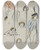 Triptych art skateboard deck of Georges Goursat Sem Mme Morlange by Georges Goursat (Sem) (1863-1934)