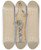 Triptych art skateboard deck of Melita Hofmann Buckskin Legging With Beadwork by Melita Hofmann (1907-1976)