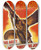 Triptych art skateboard deck of Russel Taber Be Ready The Army Must Finish The Job by Russel Taber (20-)