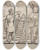 Triptych art skateboard deck of Jzef Mehoffer Poyczka Odrodzenia Polski by Jozef Mehoffer (1869-1946)