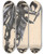 Triptych art skateboard deck of Jn Novk Tdia K Nvrhu Na Oblku Ku Knihe Tefana Grfa Juro Jnoiak by Jan Novak (1921-1944)