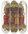 Triptych art skateboard deck of Fedor Grigoryevich Solntsev Odezhda Tsarskaia Xvii Stoletiia by Fedor Grigoryevich Solntsev (1801-1892)