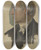 Triptych art skateboard deck of Jakob Becker Man In Profile To The Left by Jakob Becker (1810-1872)