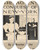 Triptych art skateboard deck of Edward Penfield The Womens Conquest Of Newyork By A Member Of The Committee Of Safety Of 1908 by Edward Penfield (1866-1925)