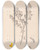 Triptych art skateboard deck of Louis Antoine Cusin Herbier De La Flore Franaise Pl0199 by Louis Antoine Cusin (1824-1901)
