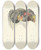 Triptych art skateboard deck of Circle Of Franois Levaillant Kop Van Een Koningsgier Sarcoramphus Papa by Circle Of Francois Levaillant (1753-1828)