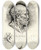 Triptych art skateboard deck of David Humbert De Superville Head Of Phidias In Profile To The Right by David Humbert De Superville (1770-1849)