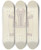 Triptych art skateboard deck of Syrena Swanson Mans Bolero_1 by Syrena Swanson