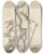 Triptych art skateboard deck of Salvator Rosa Two Soldiers One Seen From Behind Holding A Club 2 by Salvator Rosa (1615-1673)