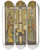 Triptych art skateboard deck of Fedor Grigoryevich Solntsev Izobrazhenie Kresta S Predstoiashchimi Sv Tsarem Konstantinom Sv Tsaritseiu Elenoiu Tsarem Alekseem Mikhailovichem Tsaritseiu Marieiu Ilinichnoiu I Patriarkhom Nikonom by Fedor Grigoryevich Solntsev (1801-1892)