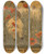 Triptych art skateboard deck of Jessie Willcox Smith Among The Poppies The Child In A Garden by Jessie Willcox Smith (1863-1935)
