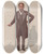 Triptych art skateboard deck of Leslie Matthew Ward Bankers And Financiers Free Trade And Finance Mr Felix Schuster 28 June 1906 by Leslie Matthew Ward (1851-1922)