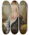 Triptych art skateboard deck of Charles Chaplin Nude Seen From Behind by Charles Chaplin (1825-1891)