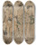 Triptych art skateboard deck of Torii Kiyonaga The Courtesan Senzan Of Chojiya Strolling With Her Kamuro Yasono And Yasoji And Two Shinzo by Torii Kiyonaga (1752-1815)