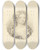 Triptych art skateboard deck of Eugne Devria Medallion Portrait Of Mlle De Fontanges by Eugene Deveria (1805-1865)
