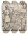 Triptych art skateboard deck of Jzef Mehoffer Polish Revival Loan by Jozef Mehoffer (1869-1946)
