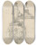 Triptych art skateboard deck of Henryk Siemiradzki Dwa Szkice Pomnika Z Postaci Na Cokole Wok Ktrego Siedz Alegoryczne Postacie by Henryk Siemiradzki (1843-1902)